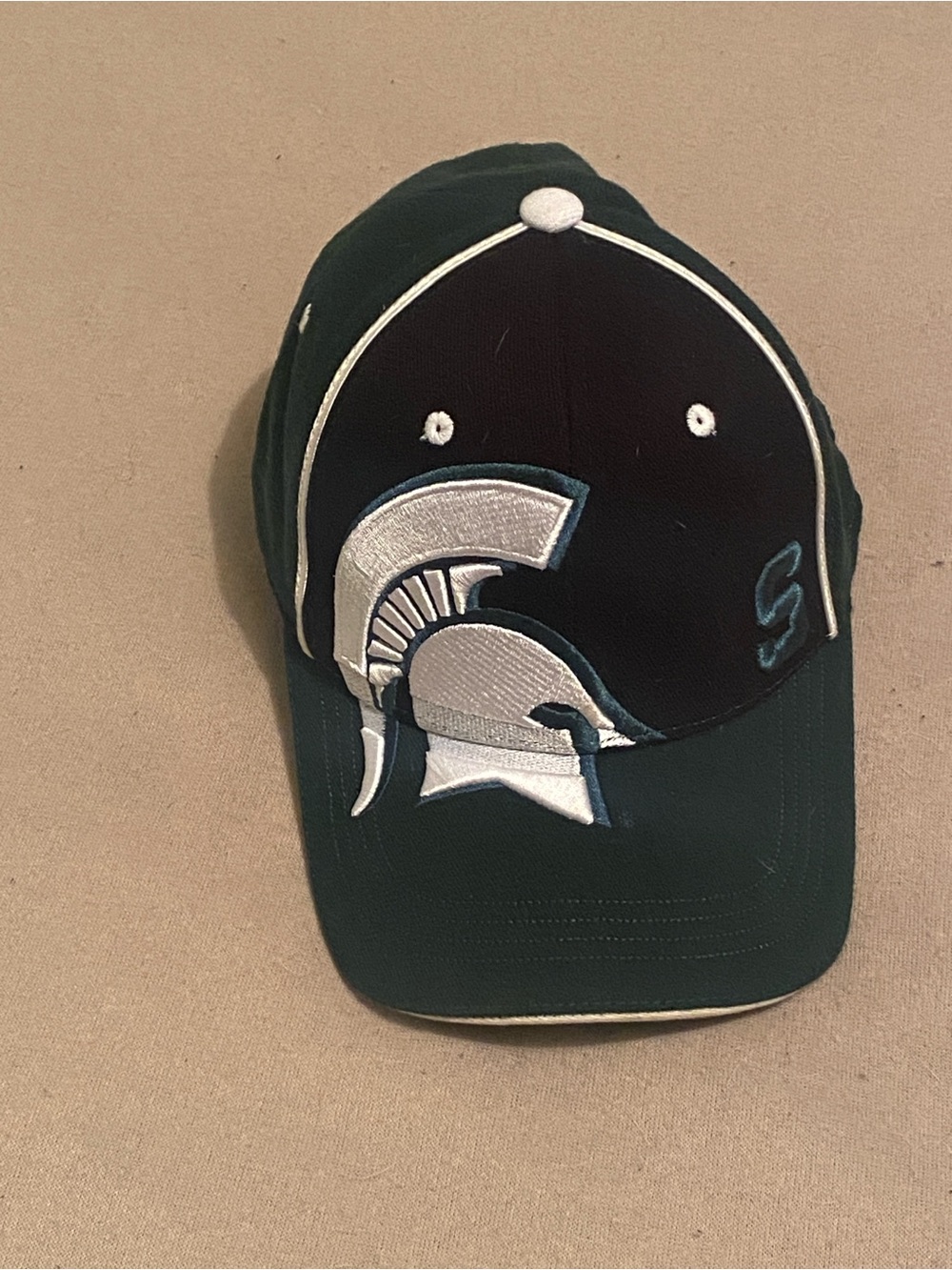 Michigan State Spartans Men's Baseball Hat Top of the World Dark Green One Fit